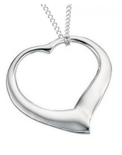 necklace heart in 925/1000 silver