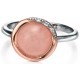 My-jewelry - D3355 - Ring very classy rose quartz and zirconium in 925/1000 silver