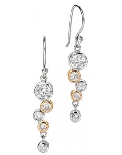 My-jewelry - D4128 - earring Gold plated and zirconium in 925/1000 silver