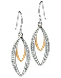 My-jewelry - D4678 - earring Gold plated and zirconium in 925/1000 silver