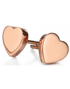 My-jewelry - D4850 - earring heart rose Gold plated in 925/1000 silver