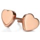 My-jewelry - D4850 - earring heart rose Gold plated in 925/1000 silver