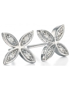 My-jewelry - D4857 - earring-flower-zirconium in 925/1000 silver