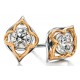 My-jewelry - D5071 - earring heart Gold plated and zirconium in 925/1000 silver