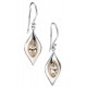 My-jewelry - D5080 - earring rose Gold plated and zirconium in 925/1000 silver