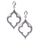 My-jewelry - D5074 - earring chic-plated ruthenium and zirconium in 925/1000 silver