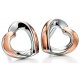 My-jewelry - D5086 - earring heart rose Gold plated in 925/1000 silver