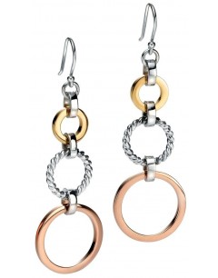 My-jewelry - D5089 - earring chic Gold plated and pink Gold in 925/1000 silver