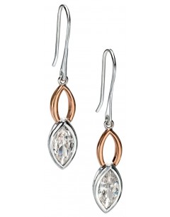 My-jewelry - D5083 - earring chic rose Gold plated and zirconium in 925/1000 silver