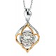 My-jewelry - D4316 - Collar chic Gold plated and zirconium in 925/1000 silver