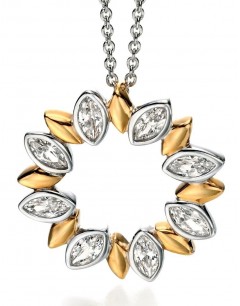 My-jewelry - D4318c - Collar chic Gold plated and zirconium in 925/1000 silver