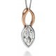 My-jewelry - D4321 - Collar chic rose Gold plated and zirconium in 925/1000 silver