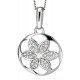 My-jewelry - D4116 - flower Necklace zirconium in 925/1000 silver