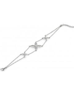 My-jewelry - D4536 - flower Bracelet zirconium in 925/1000 silver