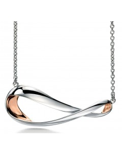 My-jewelry - D3907c - Necklace heart rose Gold plated in 925/1000 silver