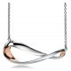 My-jewelry - D3907c - Necklace heart rose Gold plated in 925/1000 silver