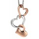 My-jewelry - D4121c - Necklace heart rose Gold plated in 925/1000 silver