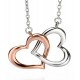 My-jewelry - D3722 - Necklace heart rose Gold plated in 925/1000 silver