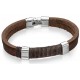 My-jewelry - D4558 - Bracelets chic leather and cotton in stainless steel
