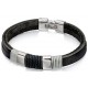 My-jewelry - D4729 - Bracelets chic leather and cotton in stainless steel
