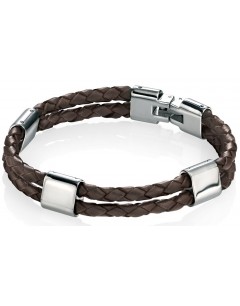 My-jewelry - D4417cuk - stainless steel chic leather and cotton bracelet