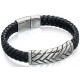 My-jewelry - D4722 - Bracelets chic leather steel oxidized