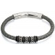 My-jewelry - D4728c - Bracelets chic leather steel oxidized