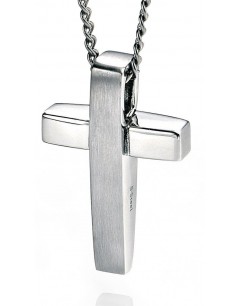My-jewelry - D2542uk - stainless steel Padded cross brushed and polished necklace