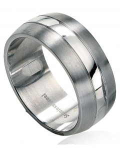 My-jewelry - D2510 - Ring-brushed and polished stainless steel
