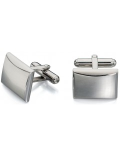 My-jewelry - D409 - Button cuff with a brushed and polished stainless steel