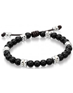My-jewelry - D4569uk - Sterling silver cook and Onyx bracelet