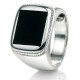 My-jewelry - D3241c - Ring class black agate silver 925/1000