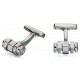 My-jewelry - D514 - Button cuff class a dumbbell in 925/1000 silver