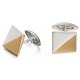 My-jewelry - D501 - Button cuff chic Gold-plated in 925/1000 silver