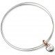 My-jewelry - D4632 - heart Bracelet rose Gold plated in 925/1000 silver