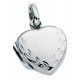 Necklace pendant heart photo in 925/1000 silver