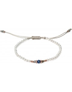 My-jewelry - D4754 - Bracelet-pearl & lapis rose Gold plated in 925/1000 silver