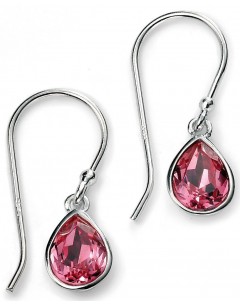 My-jewelry - D4780 - earring-crystal-Swarovski-pink 925/1000 silver