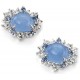 My-jewelry - D4881 - earring cat blue and zirconium in 925/1000 silver