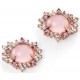 My-jewelry - D4882 - earring rose Gold plated and pink quartz, zirconium in 925/1000 silver