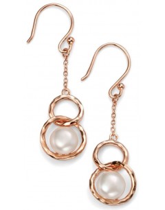 My-jewelry - D4888 - earring-trend rose Gold plated and pearl in 925/1000 silver