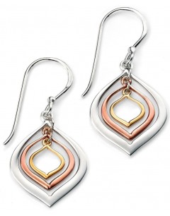 My-jewelry - D4893 - earring trend: Gold plated and rose Gold in 925/1000 silver