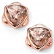 My-jewelry - D4915 - earring triangle Gold plated pink Swarovski crystal in 925/1000 silver