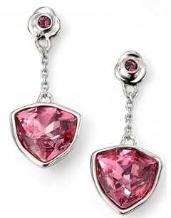 My-jewelry - D4957 - earring chic rhodium-plated and Swarovski crystal in 925/1000 silver