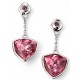 My-jewelry - D4957 - earring chic rhodium-plated and Swarovski crystal in 925/1000 silver