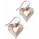 My-jewelry - D4962 - earring hearts rose Gold plated and Gold in 925/1000 silver