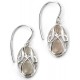 My-jewelry - D4966 - earring cat's eye oval rhodium-plated in 925/1000 silver