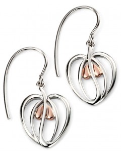 My-jewelry - D4968 - earring oeurs rose Gold plated in 925/1000 silver