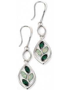 My-jewelry - D4969 - earring plated in rhodium and Swarovski crystal in 925/1000 silver