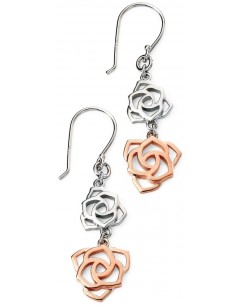 My-jewelry - D4973 - earring flower rose Gold plated in 925/1000 silver